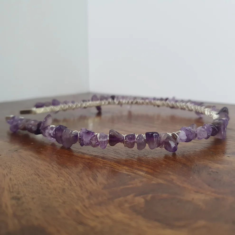 Amethyst Gemstone Headband