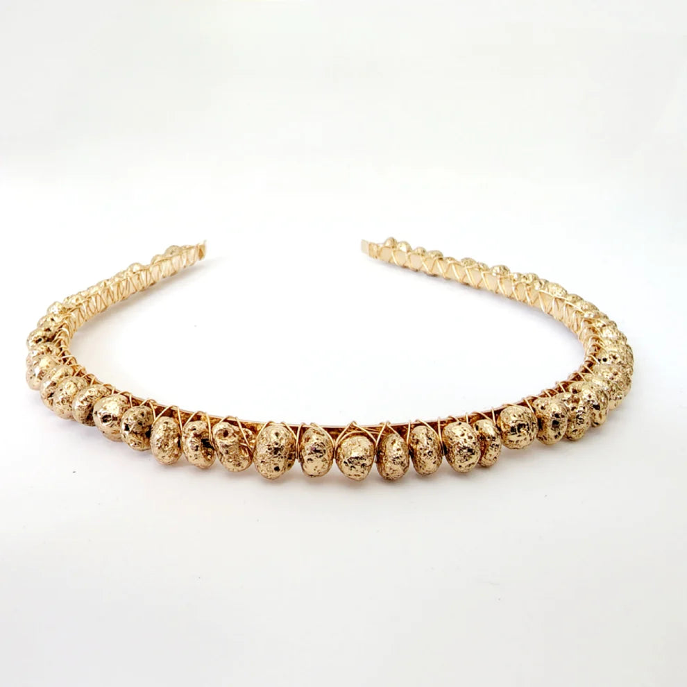 Gold Lava Nugget Headband
