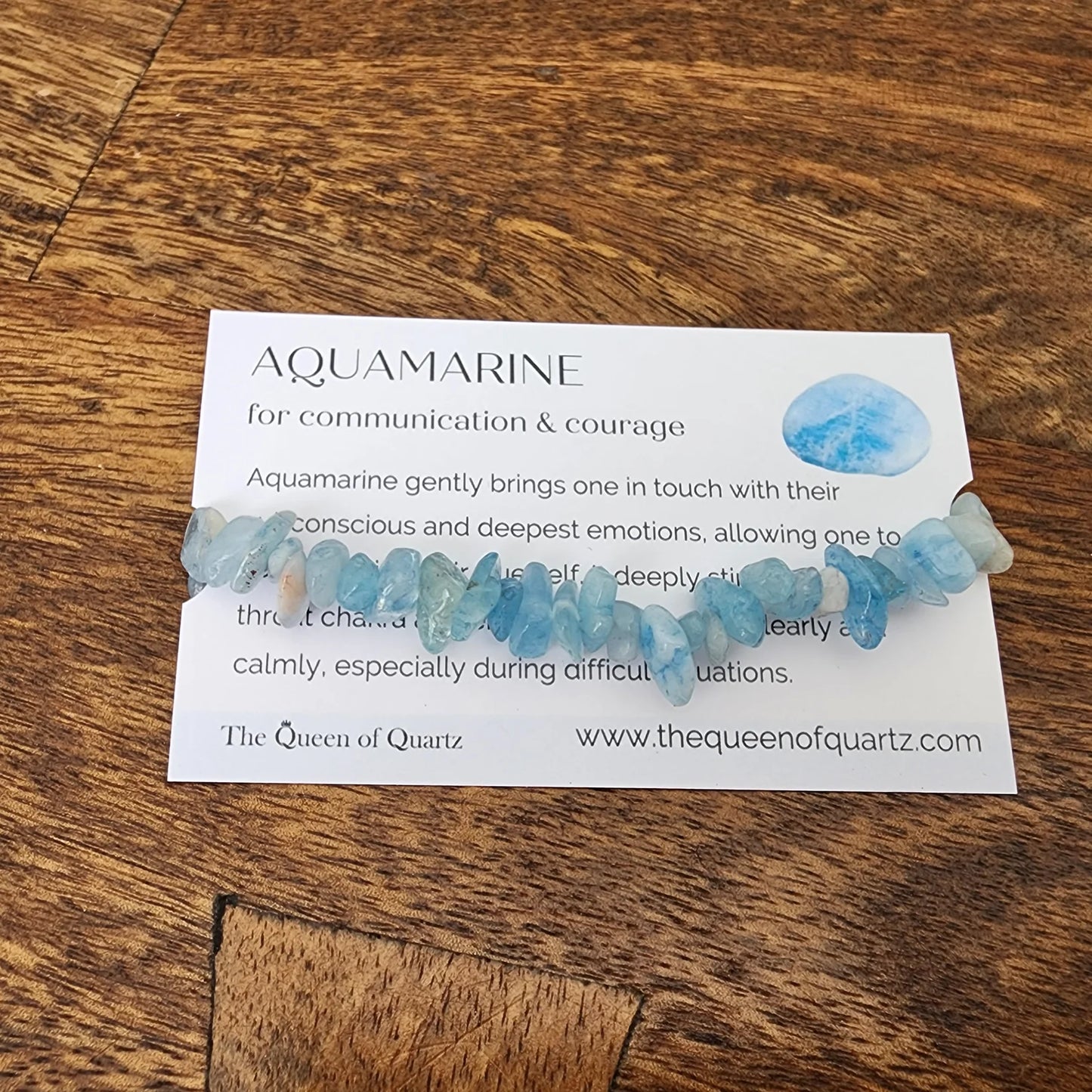 Aquamarine Chip Bracelet