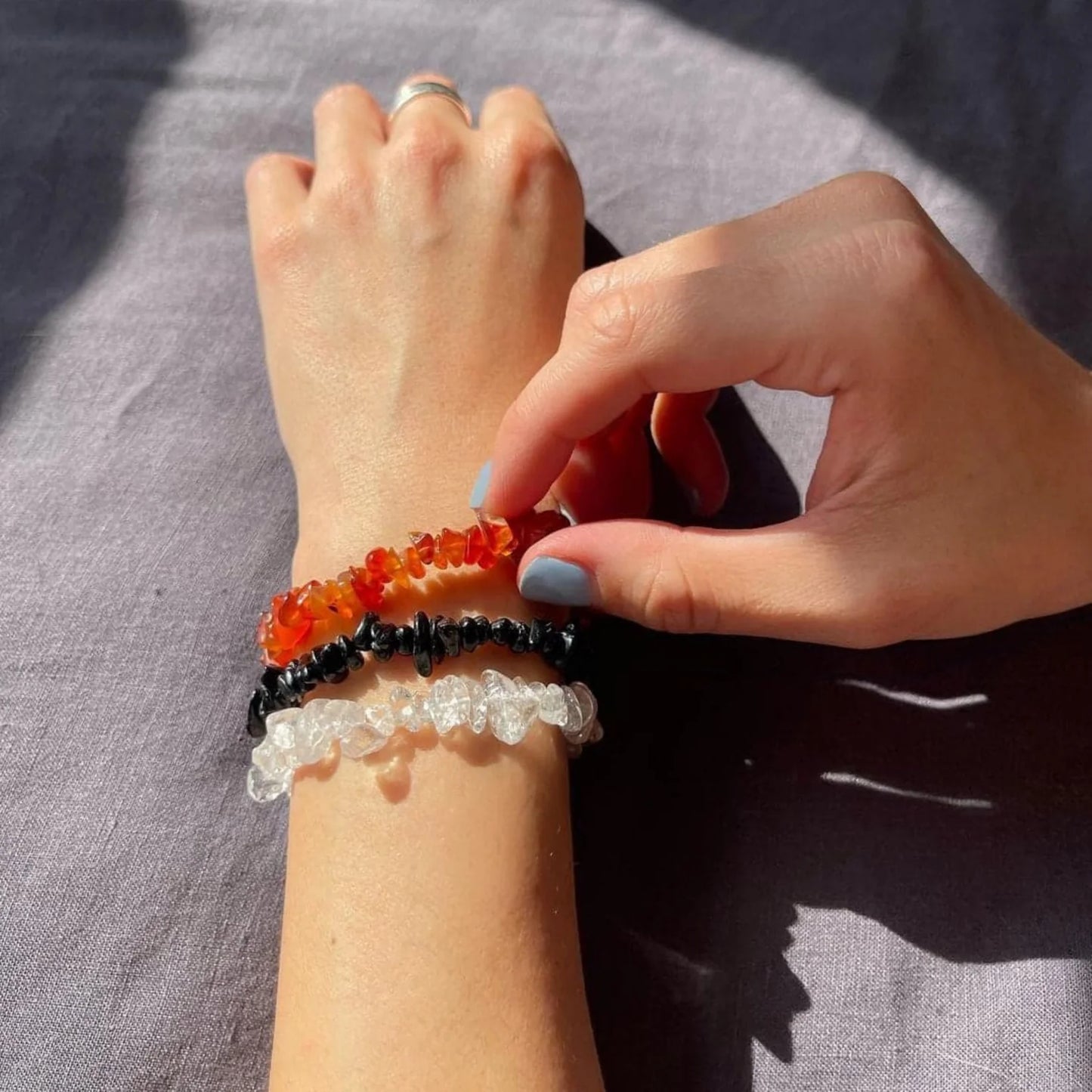 Clear Quartz Chip Bracelet