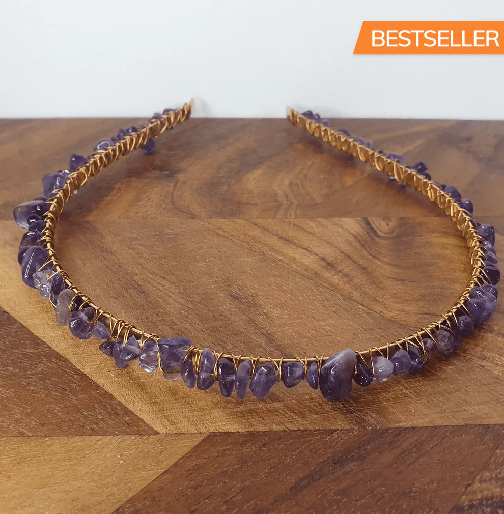 Amethyst Gemstone Headband