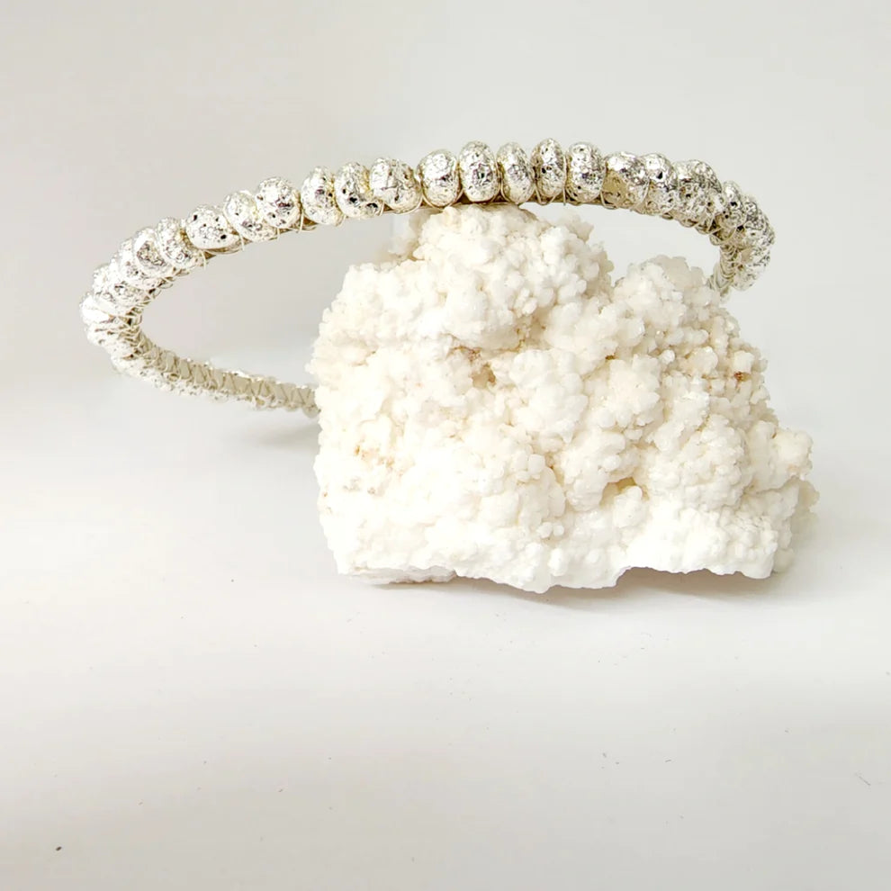 Silver Lava Nugget Headband