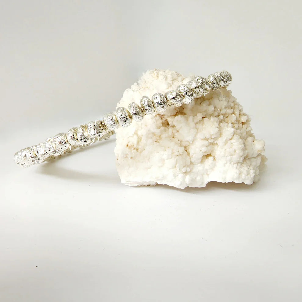 Silver Lava Nugget Headband